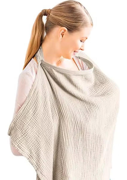 Emzirme Önlüğü 4 Kat Müslin Kumaş, Çok Amaçlı Emzirme Örtüsü, Puset Örtüsü %100 Organik Pamuk fiyatları