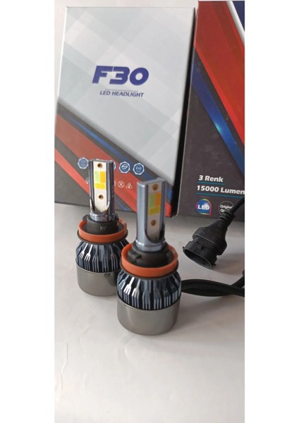 F30 Marka H11 Xenon3 Renk Buz Mavi,pembe,beyaz Modlu Aç Kapa Renk Değişimi Xenon modelleri
