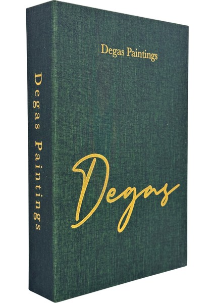 Kumaş Kitap Kutu Yeşil Degas