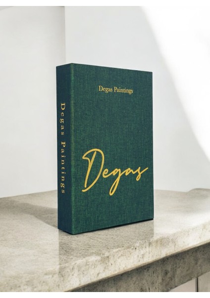 Kumaş Kitap Kutu Yeşil Degas