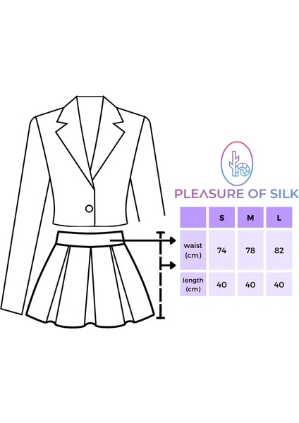 Posilk Çizgili Crop Ceket ve Şort Etek Takım