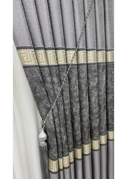 Pano Fon Perde Versace Gri Antrasit (Tek Kanat) fiyatları