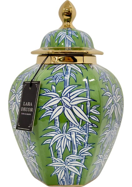 Yeşil Bambu Porselen Küp (K)