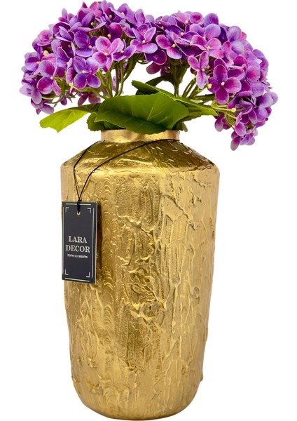 Döküm Dokulu Gold Vazo