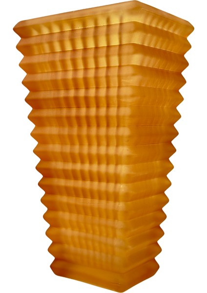 Turuncu Buzlu Cam Vazo (B) fırsatları