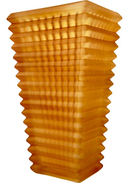 Turuncu Buzlu Cam Vazo (K) fırsatları