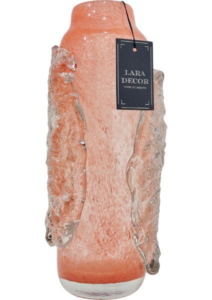 Kabartmalı Mercan Cam Vazo fiyatları