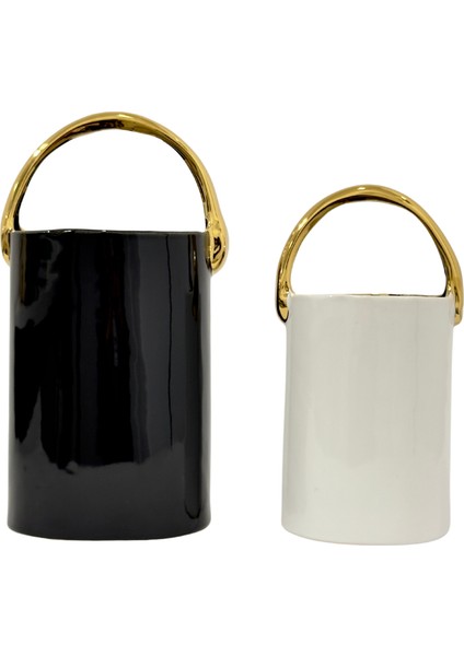 Beyaz Gold Çanta Vazo fırsatları