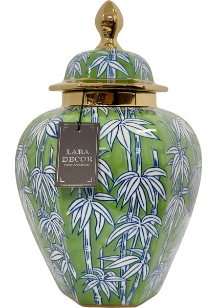 Yeşil Bambu Porselen Küp (B)