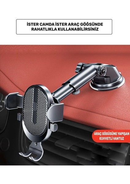 Otomatik Telefon Kavrama 360° Dönebilen Uzayabilen Vantuzlu Telefon Tutacağı CH-0011 fiyatları