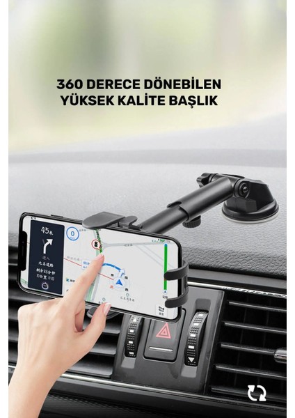 Otomatik Telefon Kavrama 360° Dönebilen Uzayabilen Vantuzlu Telefon Tutacağı CH-0011 fırsatları