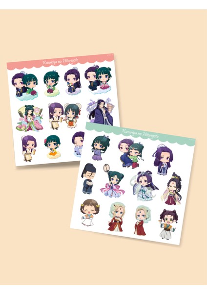 Eczacının Günlüğü - Kusuriya No Hitorigoto 2li Sticker Set-Parlak Kağıt-Knh-05-06