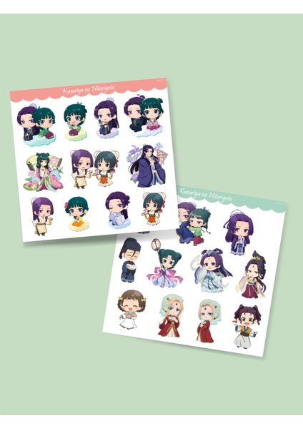 Eczacının Günlüğü - Kusuriya No Hitorigoto 2li Sticker Set-Parlak Kağıt-Knh-05-06 fiyatları