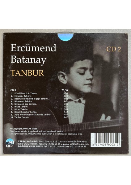 Ercümend Batanay - Tanbur 2 (Cd)