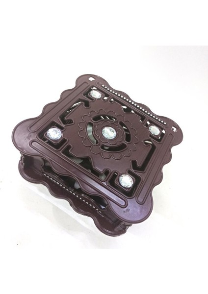 18.5 x 18.5 cm Kare Plastik Dekoratif Kahverengi Peçetelik modelleri