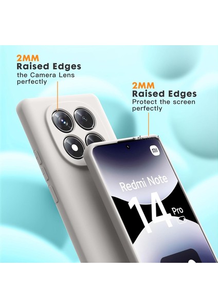 Xiaomi Redmi Note 14 Pro 4g Kılıf Kamera Korumalı Yumuşak Renkli Silikon Kapak Silinebilir Mat Hisli