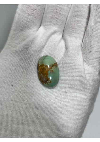 Okyanus Temalı Doğal Kabaşon Firuze Taşı 20,8 Karat - Turkuaz Taşı 4,18 Gram