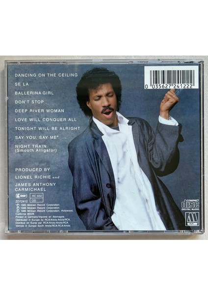 Lionel Richie - Dancing On The Ceiling (1986 Dönem Baskı Cd)