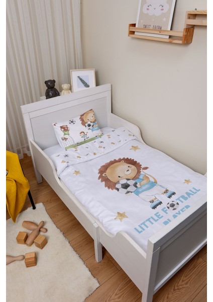 Organik Bebek Boy Nevresim Takımı (100X150) - Şampiyon Minik Aslan