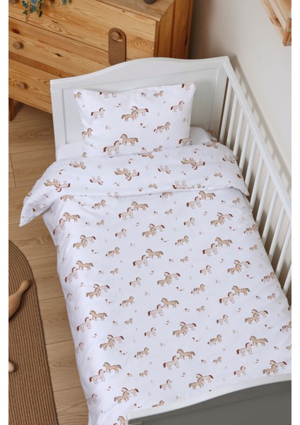 Organik Çarşaflı Bebek Nevresim Takımı (100X150) - Minik Tay
