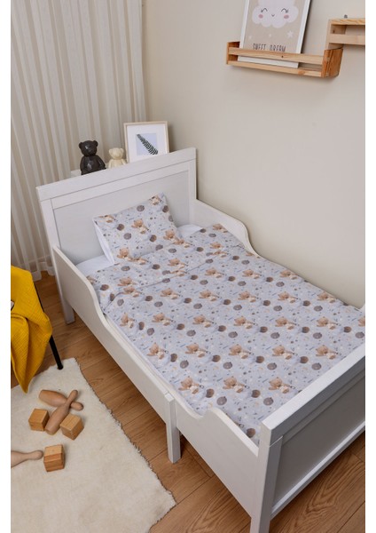 Organik Çarşaflı Bebek Nevresim Takımı (100X150) - Uzayda Ayı fiyatları
