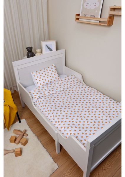 Organik Çarşaflı Bebek Nevresim Takımı (100X150) - Portakal Bahçesi fiyatları