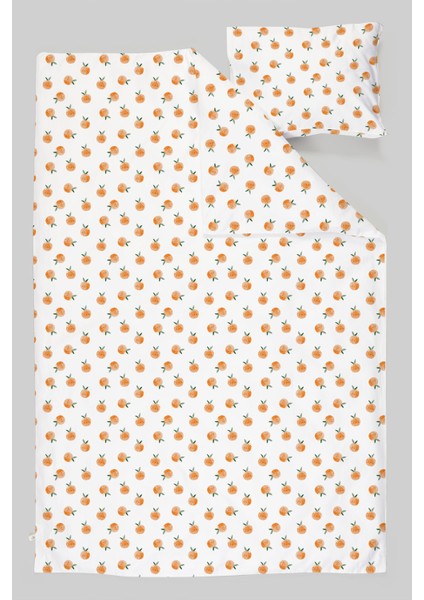 Organik Çarşaflı Bebek Nevresim Takımı (100X150) - Portakal Bahçesi modelleri