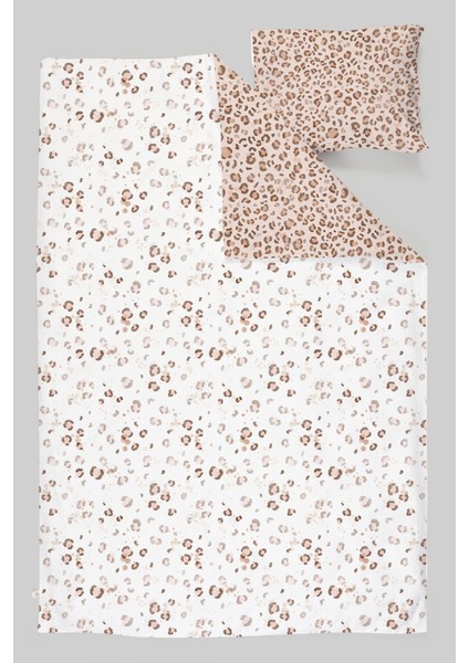 Organik Çarşaflı Bebek Nevresim Takımı (100X150) - Leopar Şıklığı