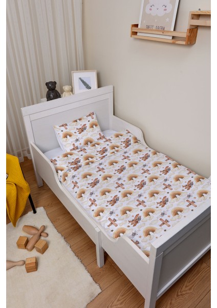 Organik Bebek Boy Nevresim Takımı (100X150) - Uçan Hayal