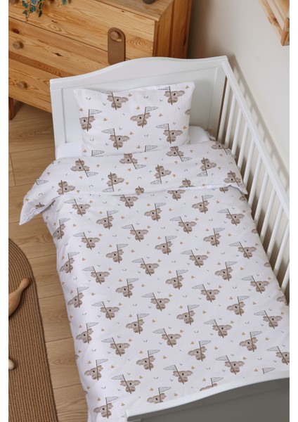Organik Bebek Boy Nevresim Takımı (100X150) - Rüzgar Yolcusu