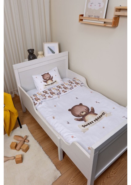 Organik Çarşaflı Bebek Nevresim Takımı (100X150) - Minik Dostum Ayıcık fiyatları