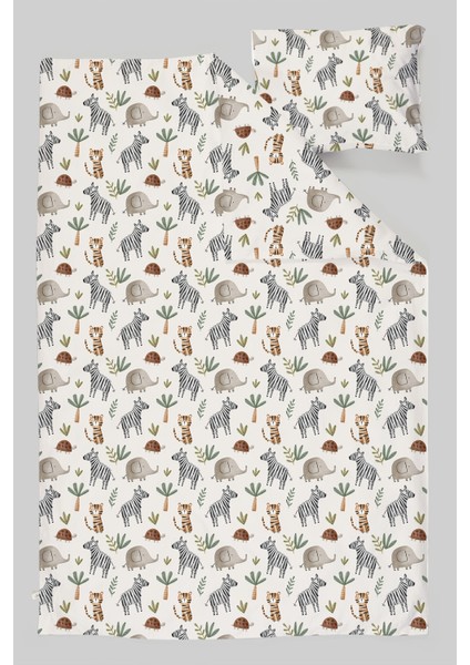 Organik Çarşaflı Bebek Nevresim Takımı (100X150) - Doğa Macerası