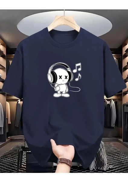 Punıx Kıds Özel Üretim Kulaklı Robot Baskılı Yeni Stil Erkek Çocuk Ter Tutmayan Yazlık T-Shırt