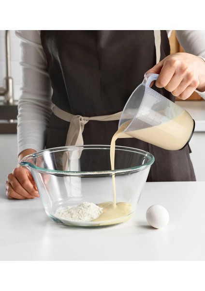 1 Litre Şeffaf Ölçü Kabı Beher Ikea Plastik Ölçek Hacim: 1 Litre Ölçme Kabı Yükseklik 14 cm
