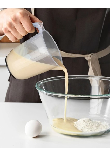 1 Litre Şeffaf Ölçü Kabı Beher Ikea Plastik Ölçek Hacim: 1 Litre Ölçme Kabı Yükseklik 14 cm modelleri