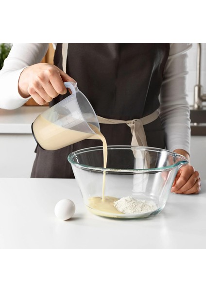 1 Litre Şeffaf Ölçü Kabı Beher Ikea Plastik Ölçek Hacim: 1 Litre Ölçme Kabı Yükseklik 14 cm fırsatları