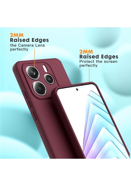 Xiaomi Redmi Note 14 Kılıf Kamera Korumalı Renkli Yumuşak Mat Silikon + 9h Ekran Koruyucu Cam Set 2in1