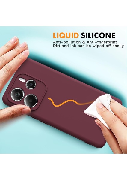 Xiaomi Redmi Note 14 Kılıf Kamera Korumalı Renkli Yumuşak Mat Silikon + 9h Ekran Koruyucu Cam Set 2in1