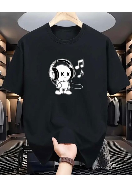 Punıx Kıds Özel Üretim Kulaklıklı Robot Baskılı Yeni Stil Erkek Çocuk Ter Tutmayan Yazlık T-Shırt