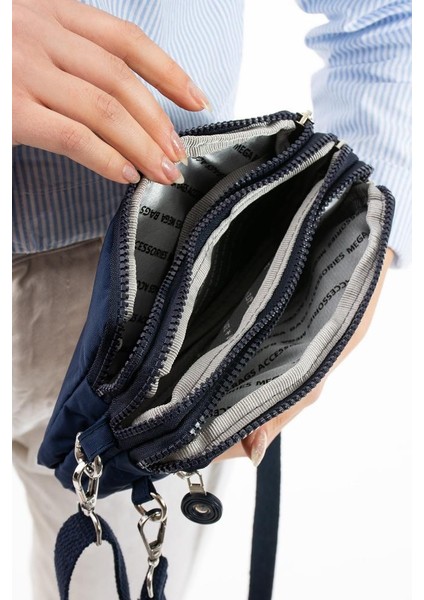 Klinkır Kumaş Mini Çapraz Askılı Kadın Çanta Yağmur Geçirmez El Askılı Çanta 20*10 cm Mega Bag modelleri