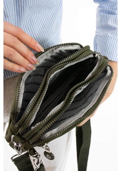Klinkır Kumaş Mini Çapraz Askılı Kadın Çanta Yağmur Geçirmez El Askılı Çanta 20*10 cm Mega Bag modelleri