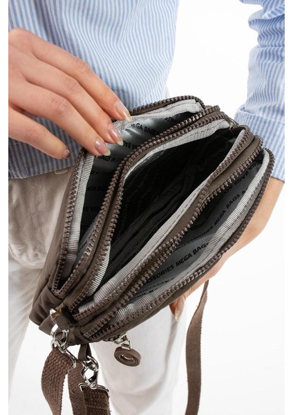 Klinkır Kumaş Mini Çapraz Askılı Kadın Çanta Yağmur Geçirmez El Askılı Çanta 20*10 cm Mega Bag modelleri