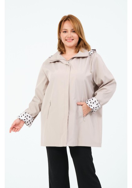 Seyhan Büyük Beden Kadın Mevsimlik Astarlı Kısa Polyester Trençkot fırsatları