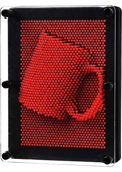 Büyük Boy Kırmızı Pin Art Red 3-Dimensional Pin Sculpture Vıp Kırmızı Pinart 3D Çivi Sanatı 21X16 cm
