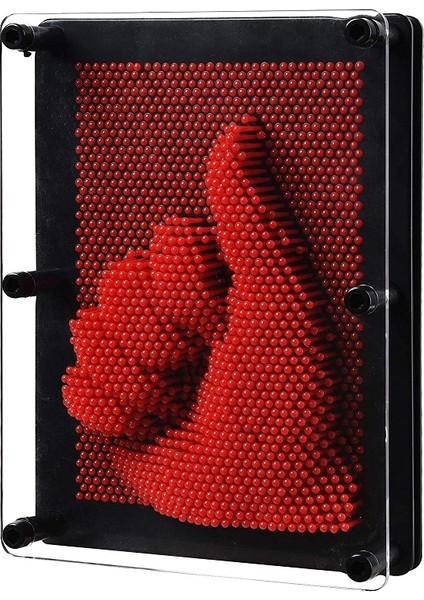 Büyük Boy Kırmızı Pin Art Red 3-Dimensional Pin Sculpture Vıp Kırmızı Pinart 3D Çivi Sanatı 21X16 cm fiyatları