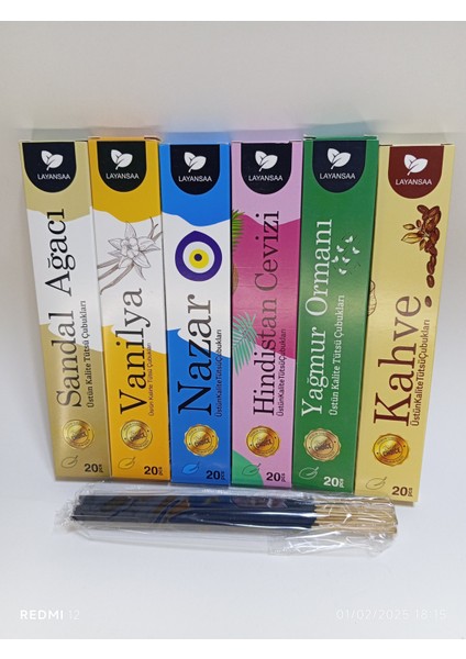Çubuk Tütsü 120 Adet (6 Lı Paket) Layansaa