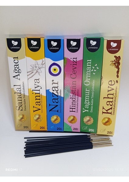 Çubuk Tütsü 120 Adet (6 Lı Paket) Layansaa