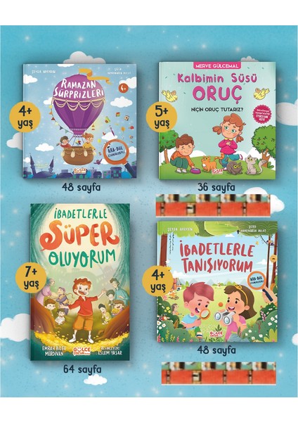 Ramazan Sürprizleri / Kalbimin Süsü Oruç / Dualarla Süper Oluyorum / İbadetlerle Tanışıyorum (4 Kitap)