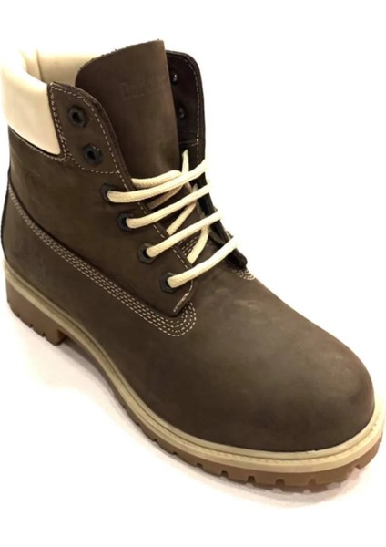 Darkwood 506 Nubuk Deri Kauçuk Taban Waterproof Su Geçirmez Kahve Bo