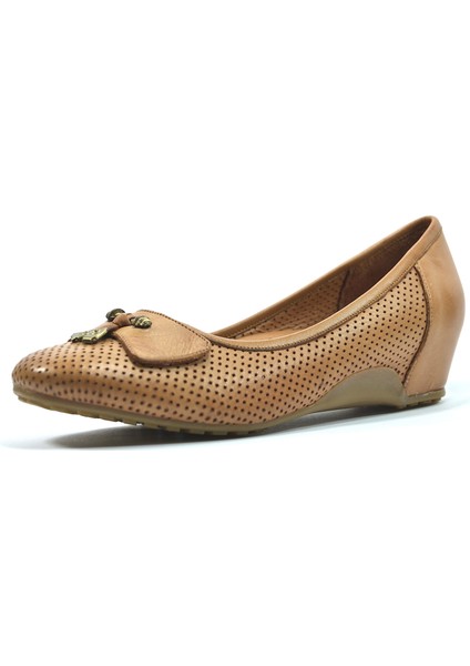 ES.1281 Hakiki Deri Taba & Siyah Dolgu Taban Kadın Babet Ayakkabı fiyatları